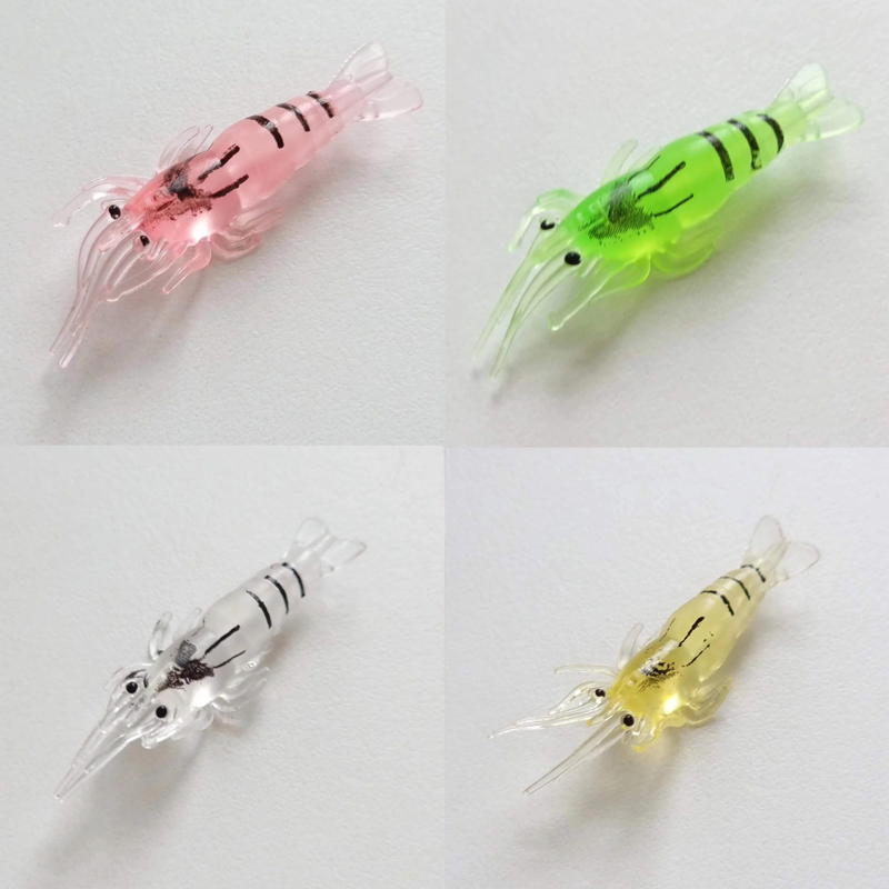 1/6x Soft Plastic Fishing Lures Tackle Prawn Shrimp Flathead Bream Cod