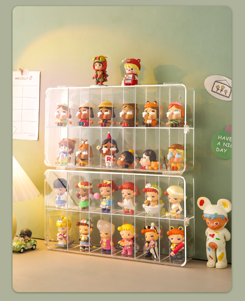 Doll Toy Pop Mart Display Box Rack Box Storage Transparent Dustproof ...