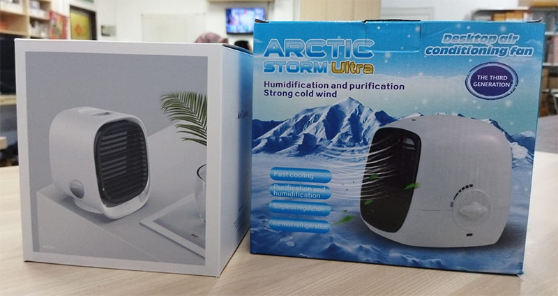 Kipas Angin Meja Berdiri Kipas Mini Aircond Portable Usb Mini Fan Table