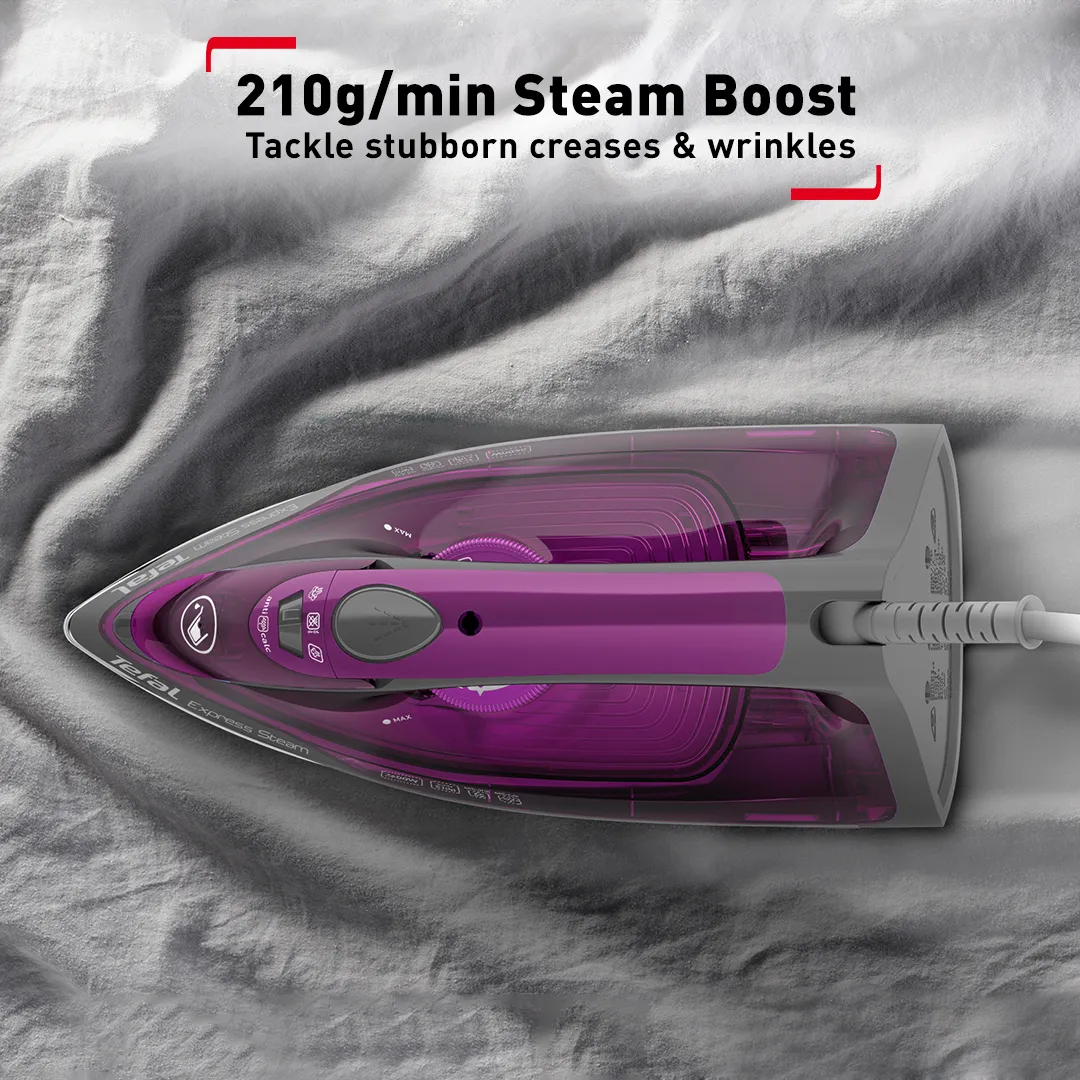Tefal 2600W Express Steam Iron | FV2843M0 SPA9130B (Household Seterika Baju Garment Steamer 熨斗 FV2843) | Shopee Malaysia
