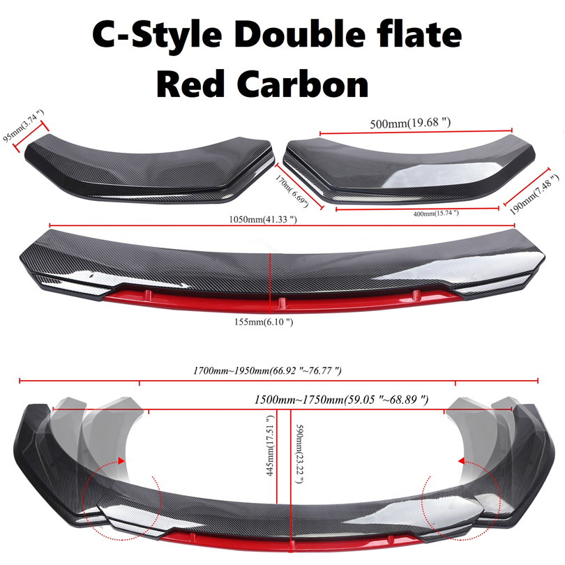 Perodua ATIVA Front Bumper Diffuser Lip Wrap Angle Splitters Black ...