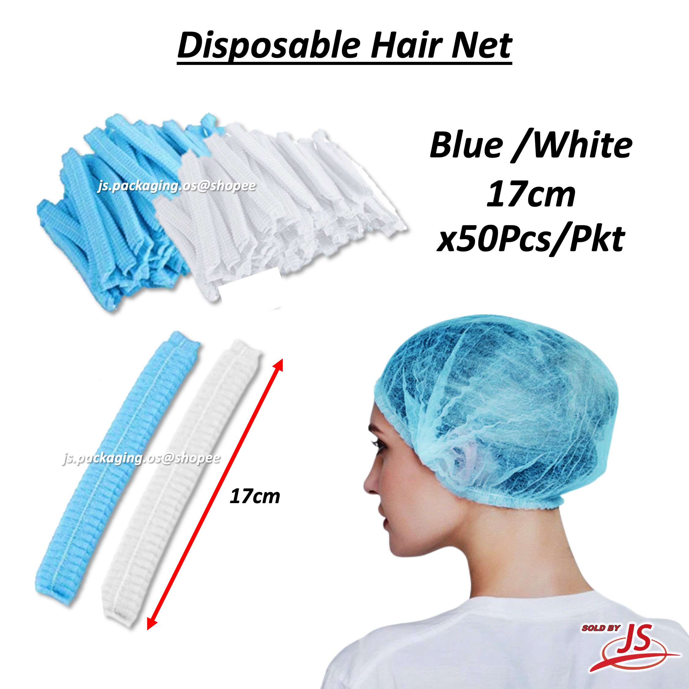Disposable Non-woven Elastic 17cm/21cm Disposable Hair Net/Hair Cover ...