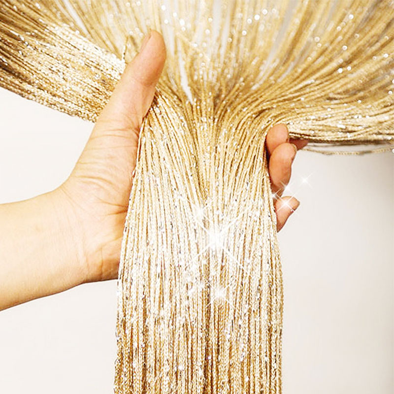 𝗧𝗥𝗜𝗠𝗠𝗔𝗕𝗟𝗘 》200cm x 100cm Window String Curtain Line Curtains Room Door ...