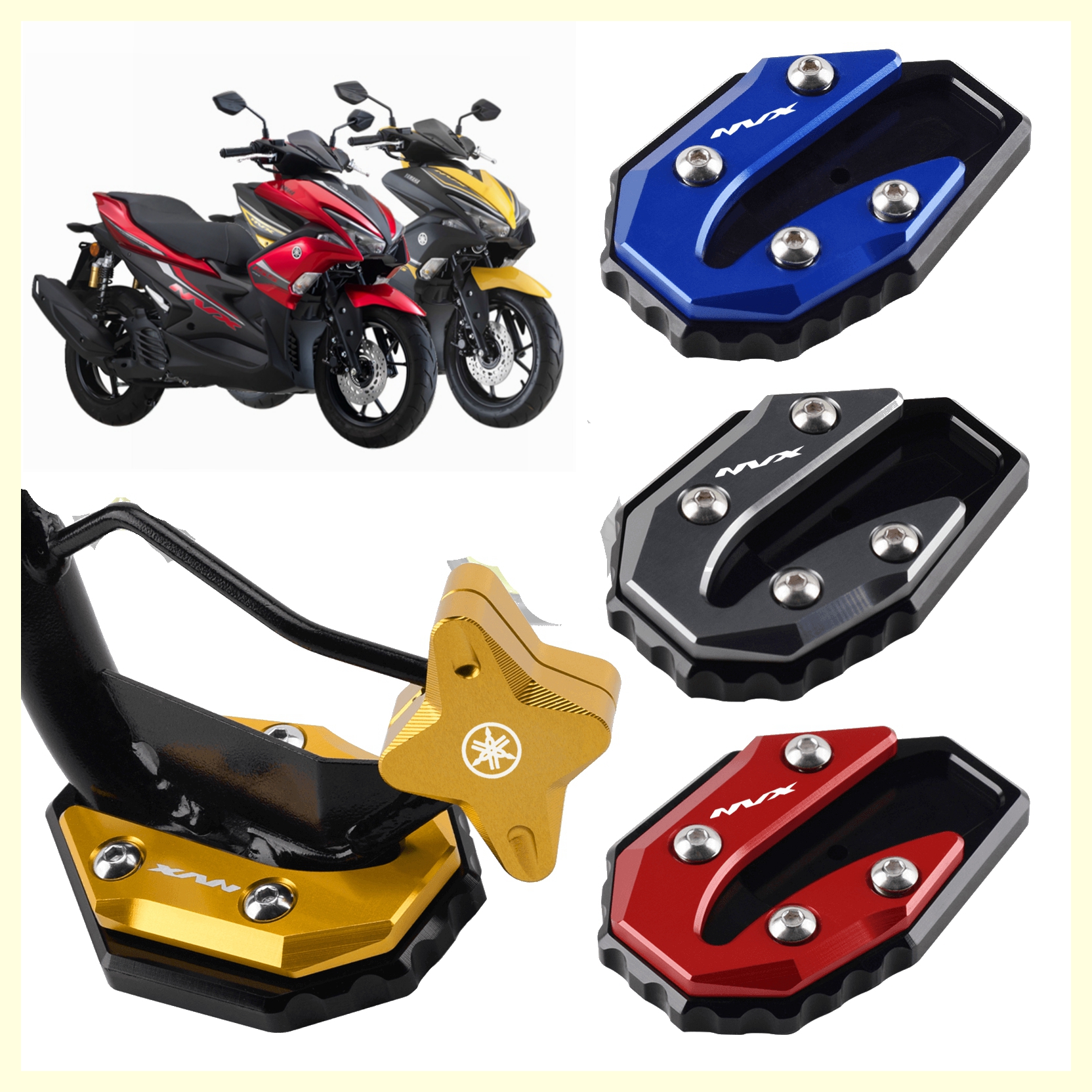 YAMAHA Tapak Side Stand Pad NMAX NVX Tapak Single Stand Pad Kick Pad ...