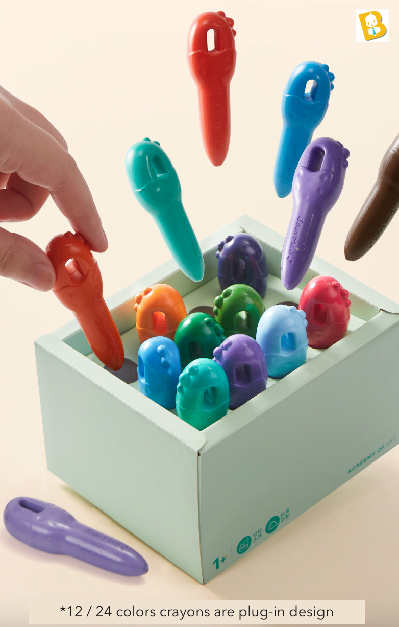 BabyBoss Joan Miro Key Crayon No Dirty No Mess Non-Toxic Washable Jumbo ...