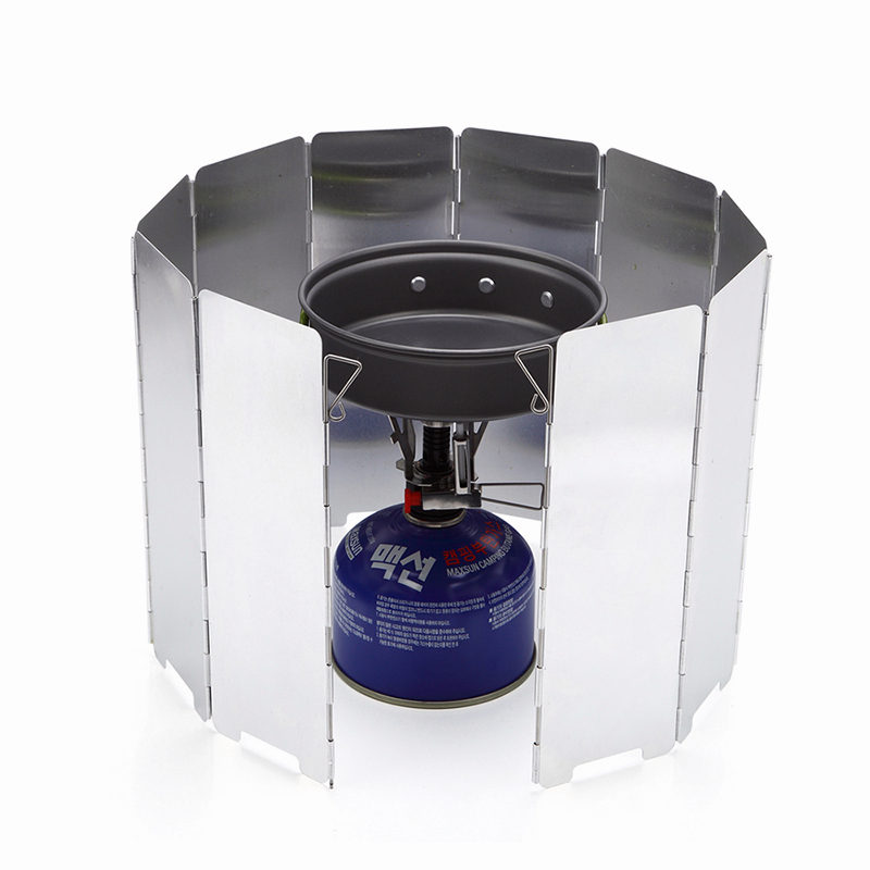 ITOOL 10 Plates Portable Windshield Foldable Outdoor Stove Windscreen ...