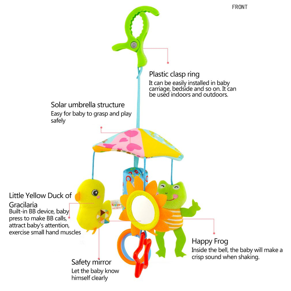 *NextDay Delivery* Baby Pram Rattle Stroller Hanging Toy Bell Happy Bed ...