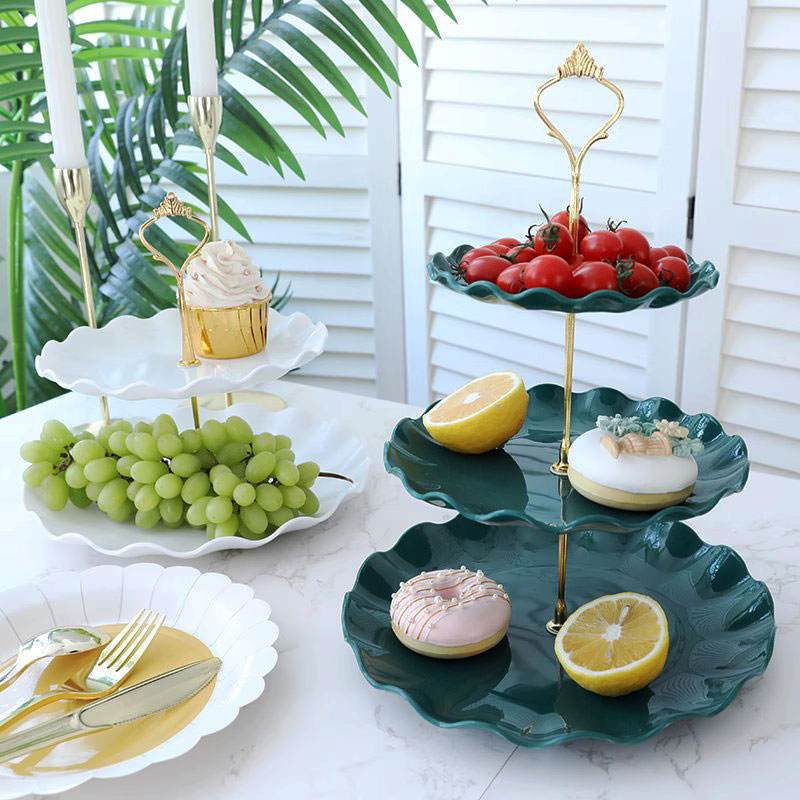 𝐄𝐀𝐒𝐘 𝐀𝐒𝐒𝐄𝐌𝐁𝐋𝐄 3 Tier High Tea Stand Pastry Food Display Platter Tray ...