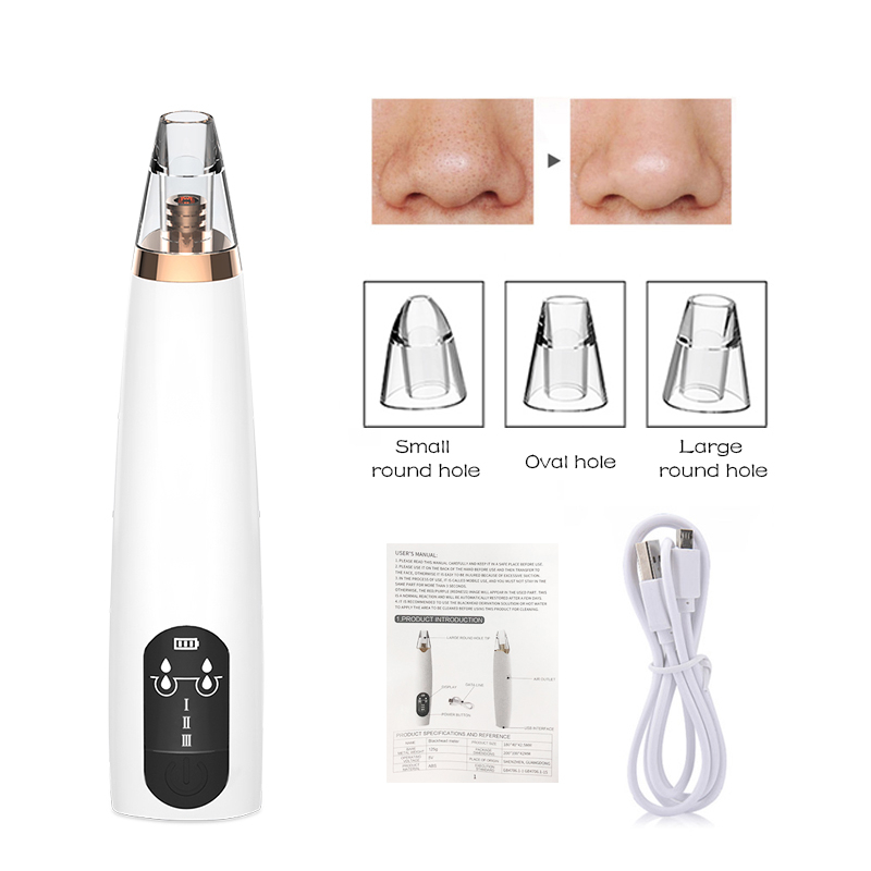 Electric Blackhead Removal LCD vacuum 去黑頭 Facial Skin Care Whitehead ...