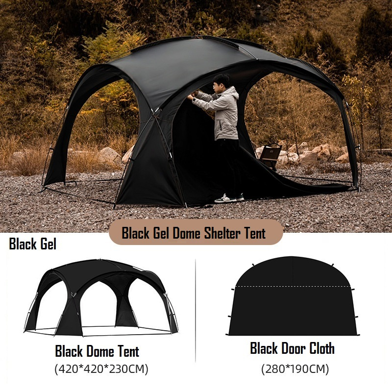 Black Gel Dome Shelter Tent Outdoor Portable Tent Shelter Dome Tent