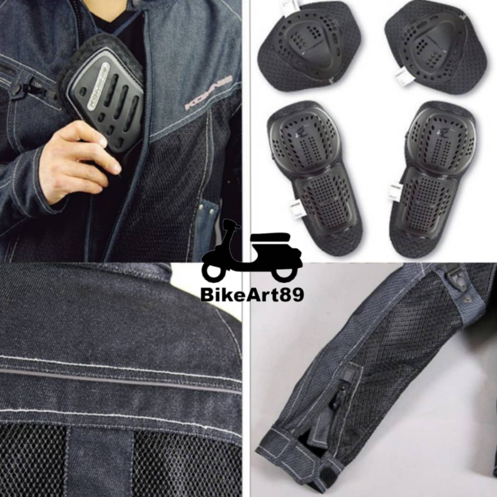 Jacket KOMINE JK006 Waterproof Fashion Denim Mesh Motorcycle Riding ...