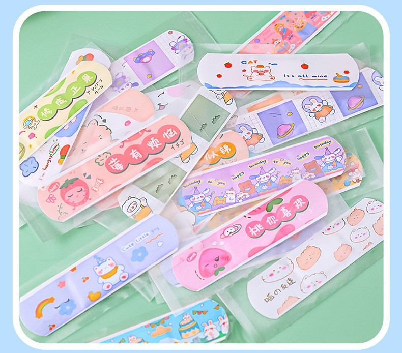 Kids Cartoon Anti-Grinding Foot Band Aid Girl Emergency Aids Tape ...
