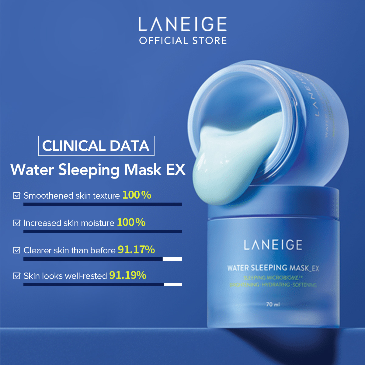 Laneige Water Sleeping Mask Set (Buy 70ml Free 75ml) | Shopee Malaysia