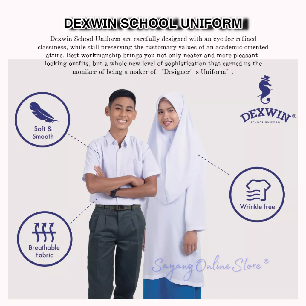 Primary School Girl Uniform Dexwin Pinafore Skirt Cotton Licin Koshibo ...