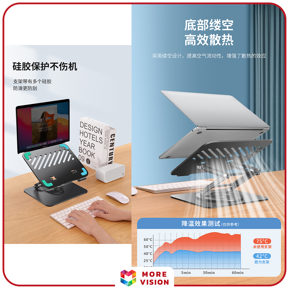 VAYDEER Portable Laptop Stand Holder Rotatable Ergonomic Tablet Lifter ...