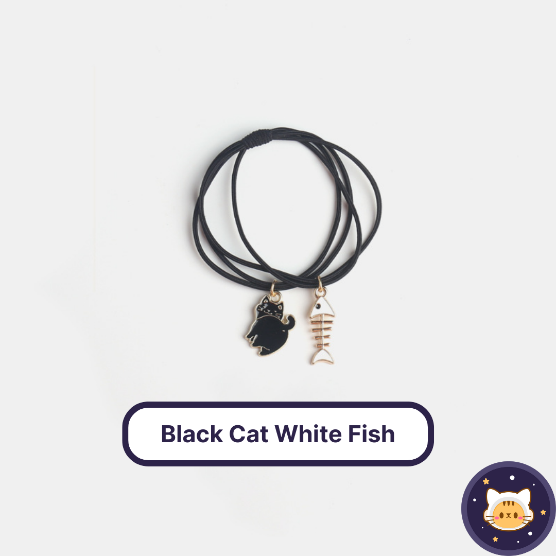 OYEN PLANET Cat & Fish Bone Hair Tie Special Rubber Band / Getah Ikat ...