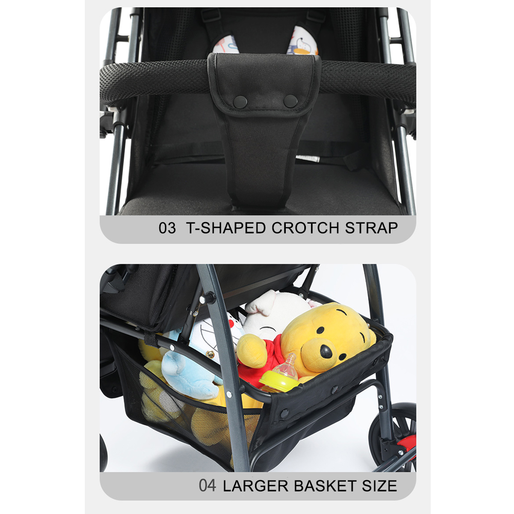 2 Way Push Elegant Baby Infant Stroller with Reversible And Adjustable ...