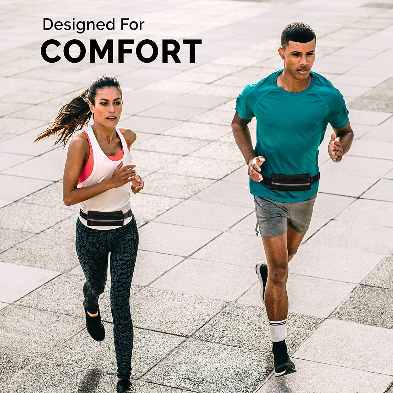 UtanKing™ Running Waist Bag Fitness Belt Bags Reflective Strip ...