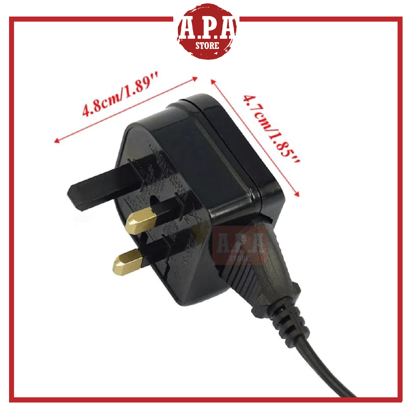 APA 2 Pin Plug To 3 Pin Plug Standard Travel Converter Adapter Socket ...
