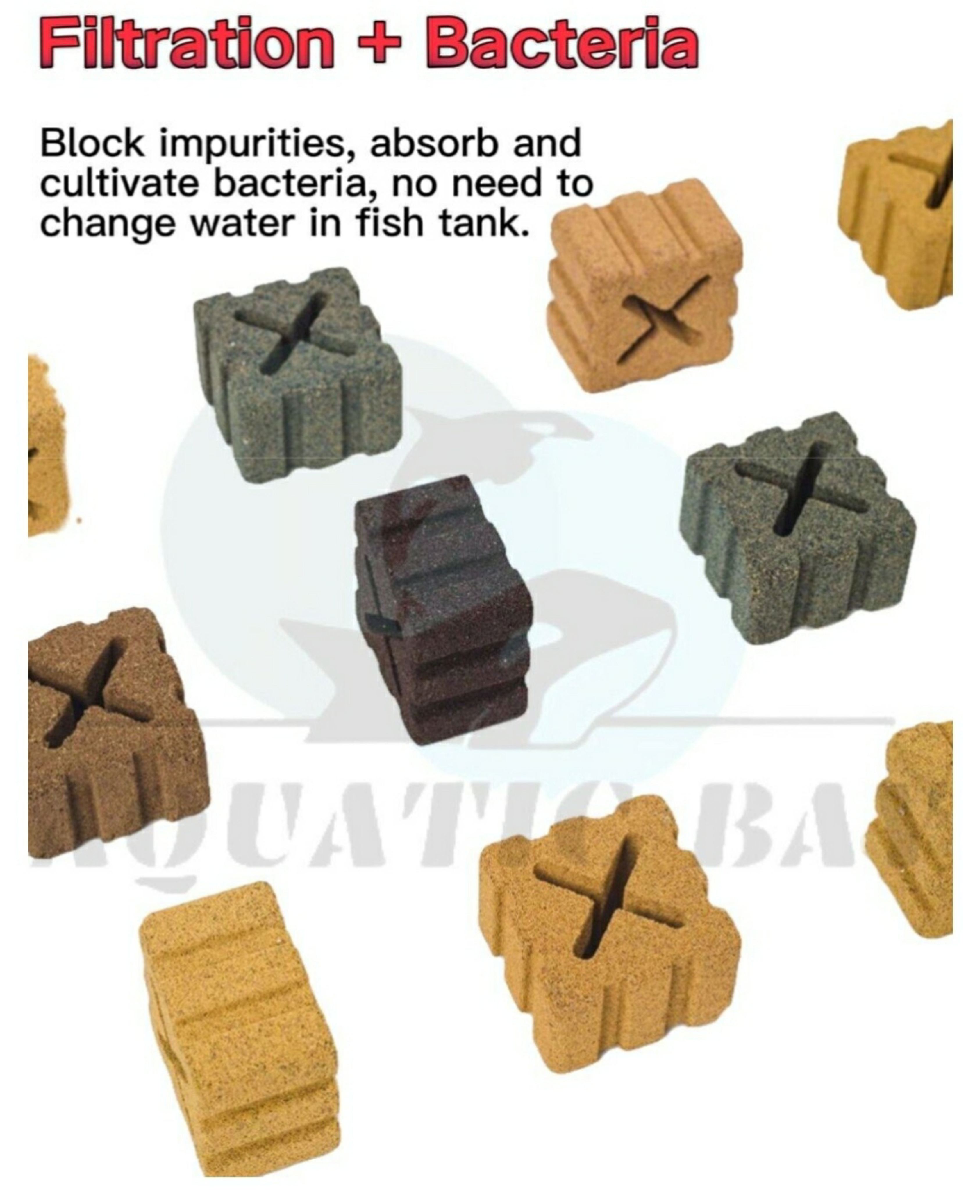 5 Color X Tech Shape Nano Bio Brick 4.5 x 4.5 x 3cm Filter Media Bio ...