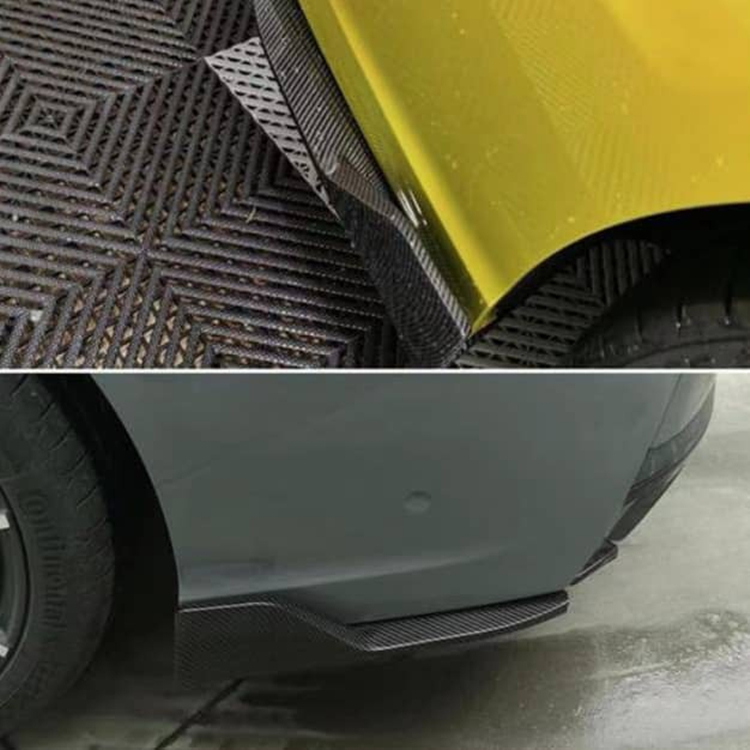 Car Universal Rear Bumper Lip Diffuser Winglet Wings Anti-crash ...