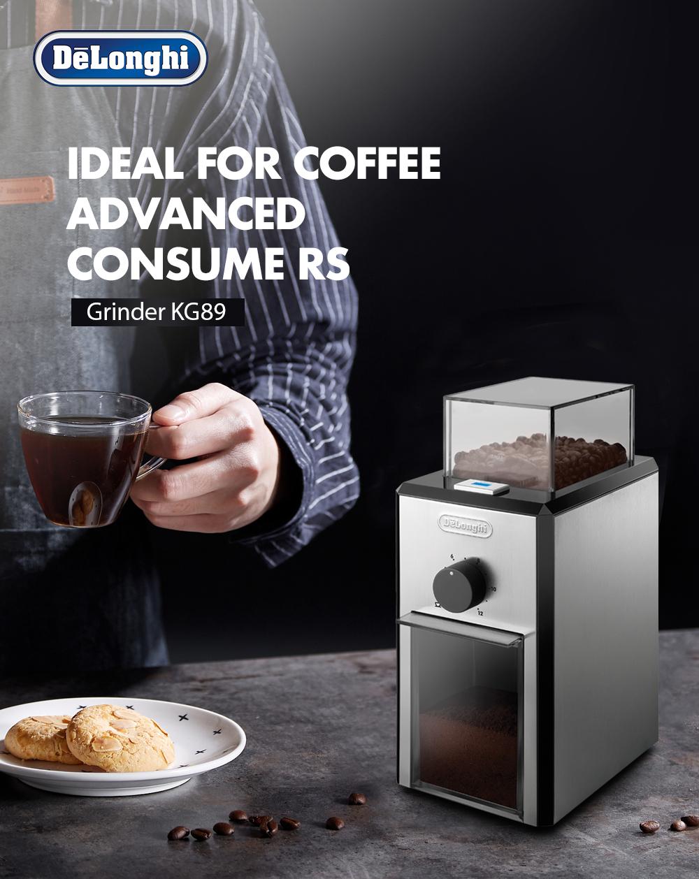 [Bubble Packing] Delonghi 12 Cups Burr Coffee Grinder with Multiple Grind Settings KG79 KG89