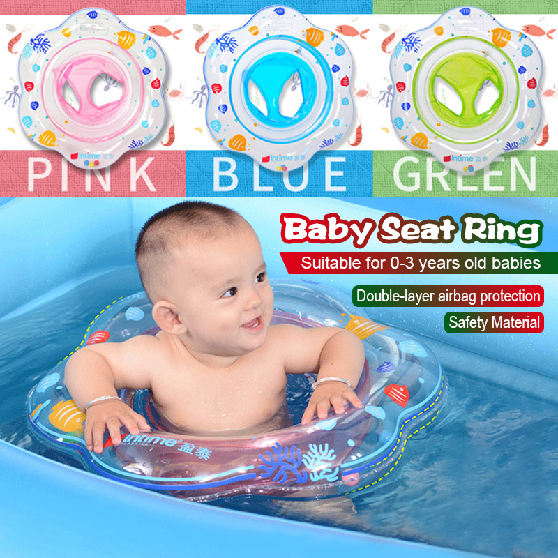 Baby Swimming Float &Canopy Inflatable Infant Floating Ring Kids Swim ...