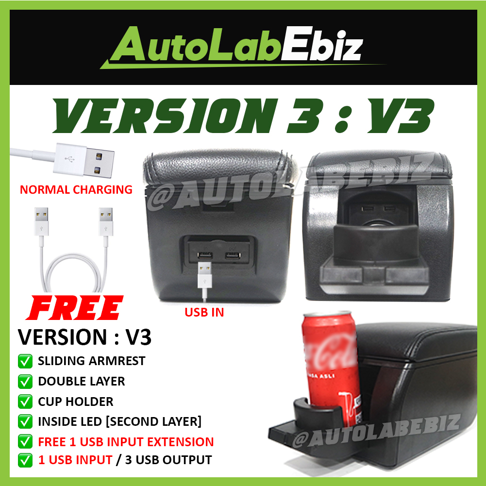 [𝗣𝗥𝗘𝗠𝗜𝗨𝗠 𝗔𝗥𝗠𝗥𝗘𝗦𝗧] Perodua BEZZA 2016-2023 Centre Console Box Armrest ...