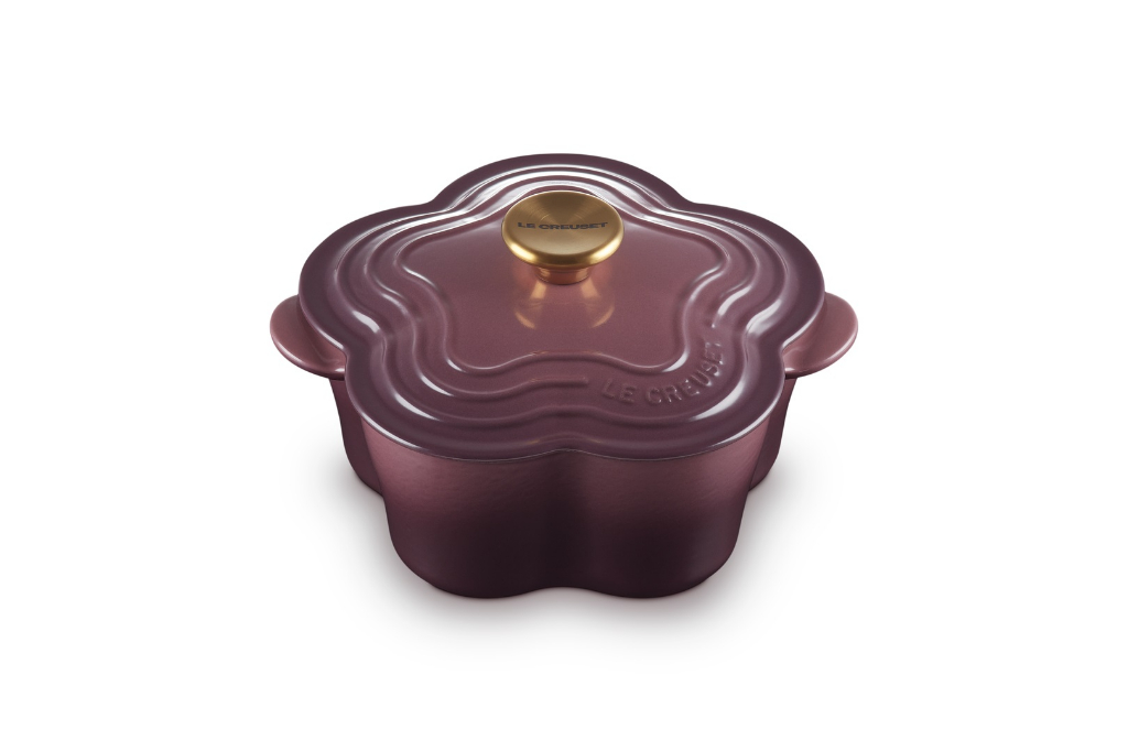 Le Creuset Flower Shaped Casserole 20cm with Gold Knob Fig Shopee Malaysia