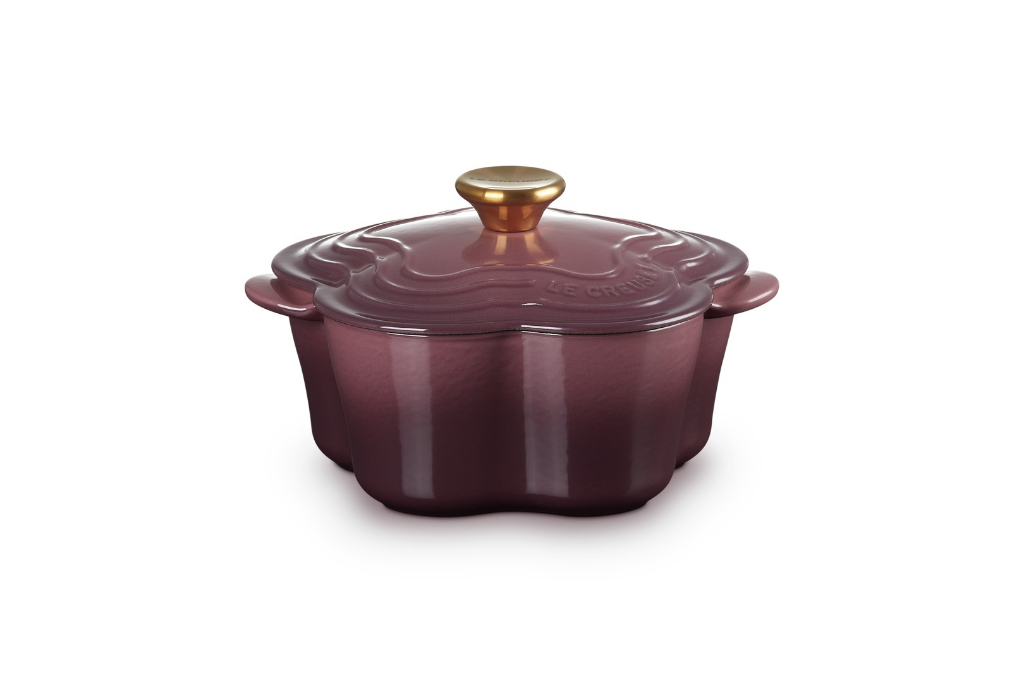 Le Creuset Flower Shaped Casserole 20cm with Gold Knob Fig Shopee Malaysia