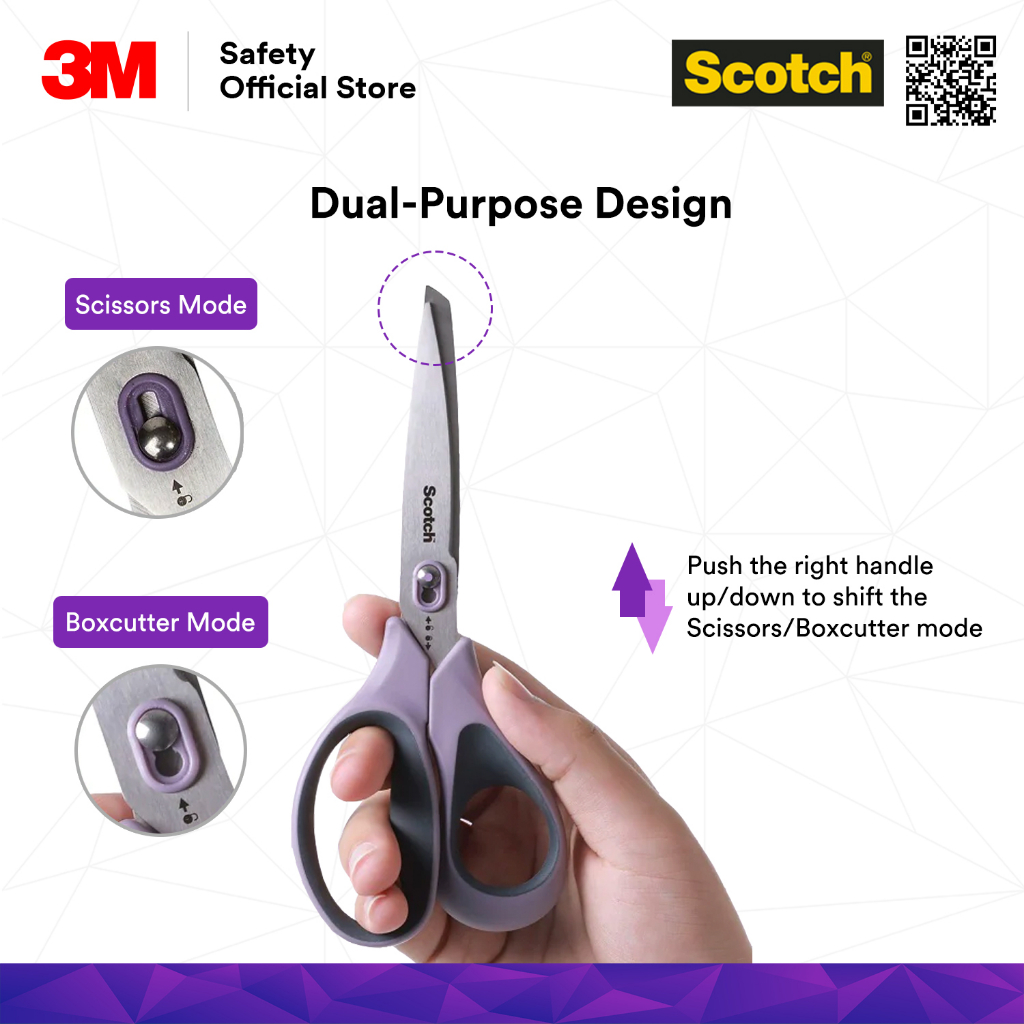 3M Scotch Unboxing Scissors/ Stainless Steel Scissors 1487/ Available