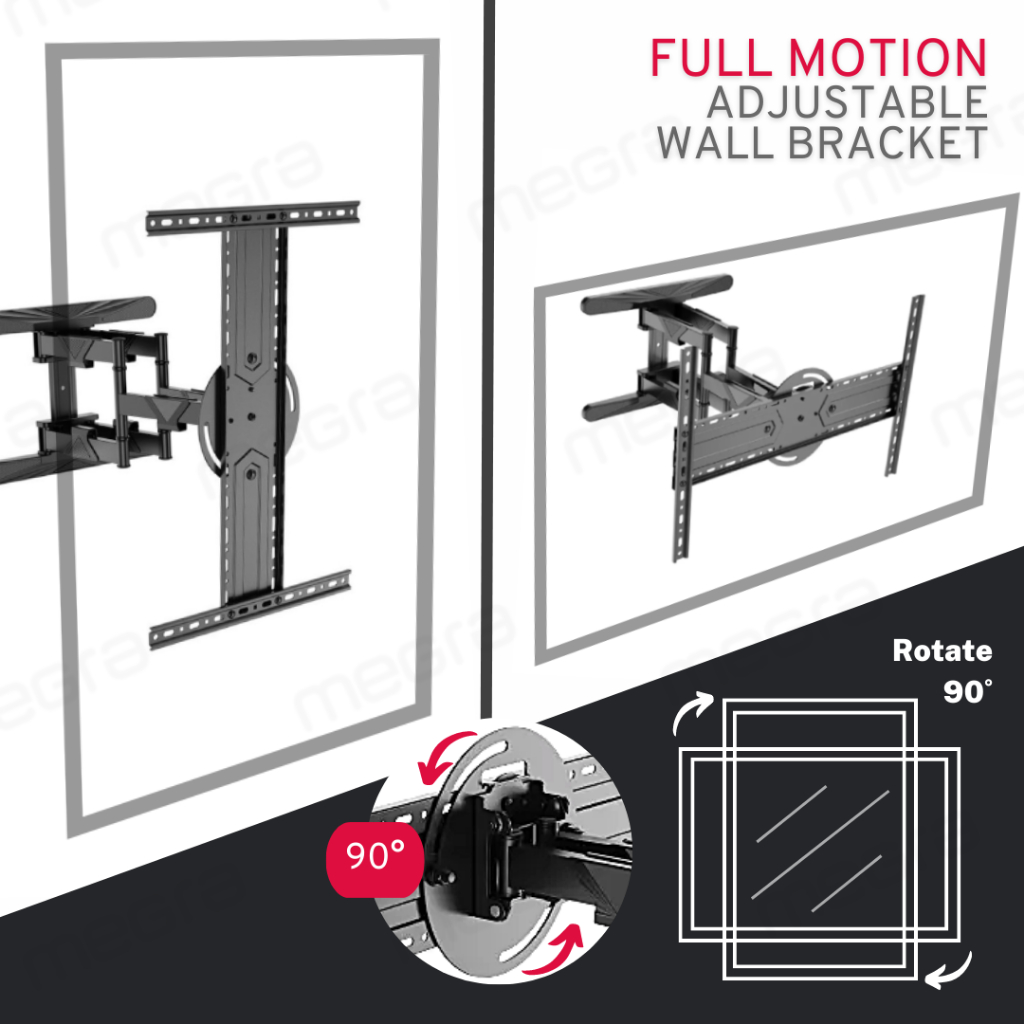 Adjustable TV Bracket Full Motion TV Swivel Wall Bracket (32