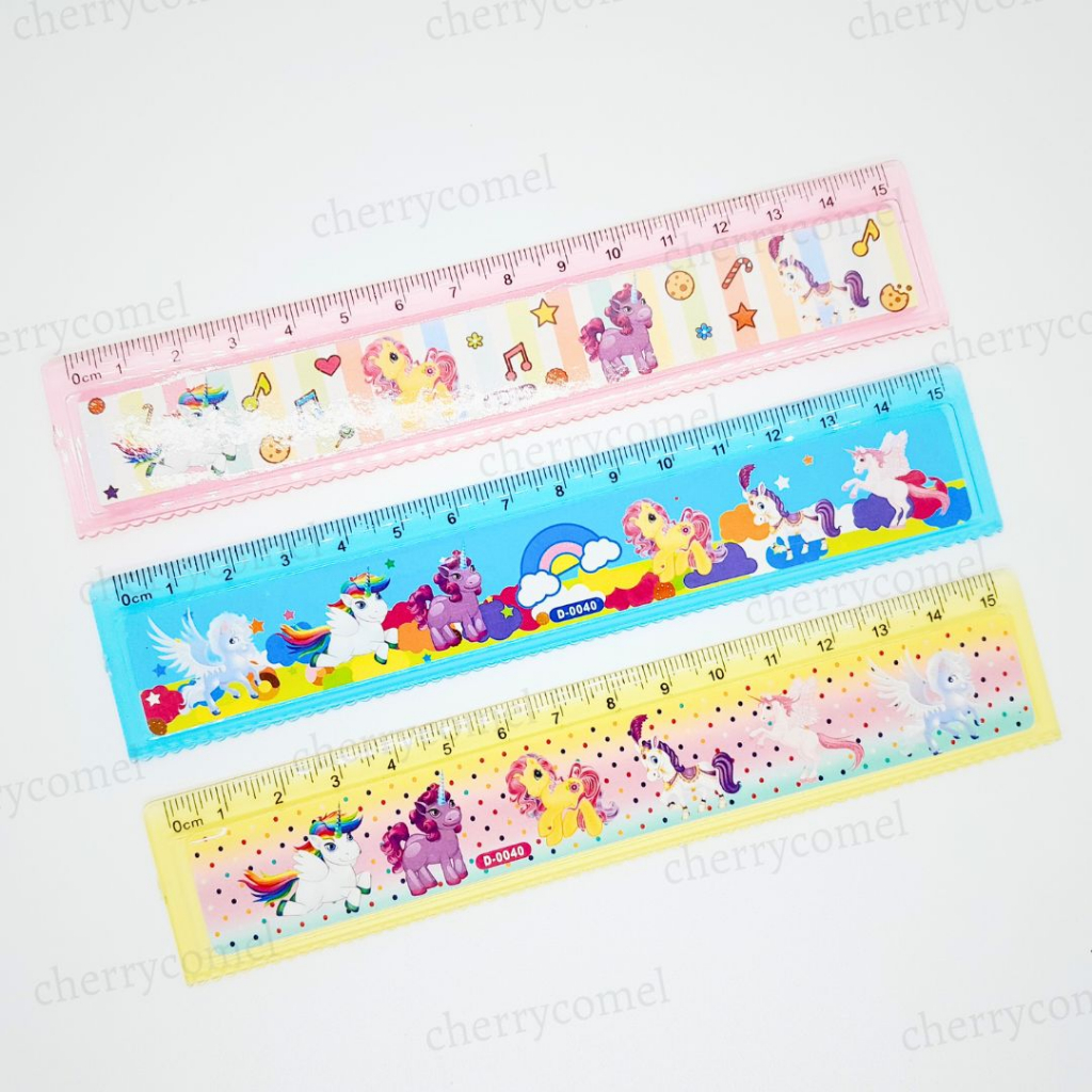15cm Pony Ruler Pembaris Stationery Unicorn Horse Alat Tulis Cute ...