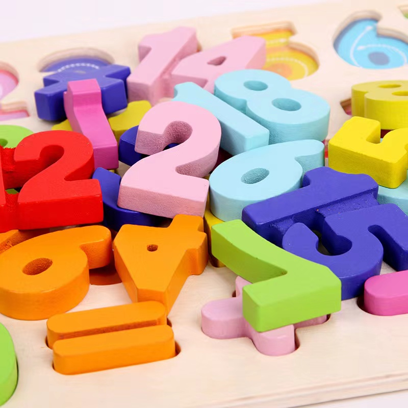 3D Early Learning Wooden Puzzle Board Montessori toys Wooden Jigsaw ...