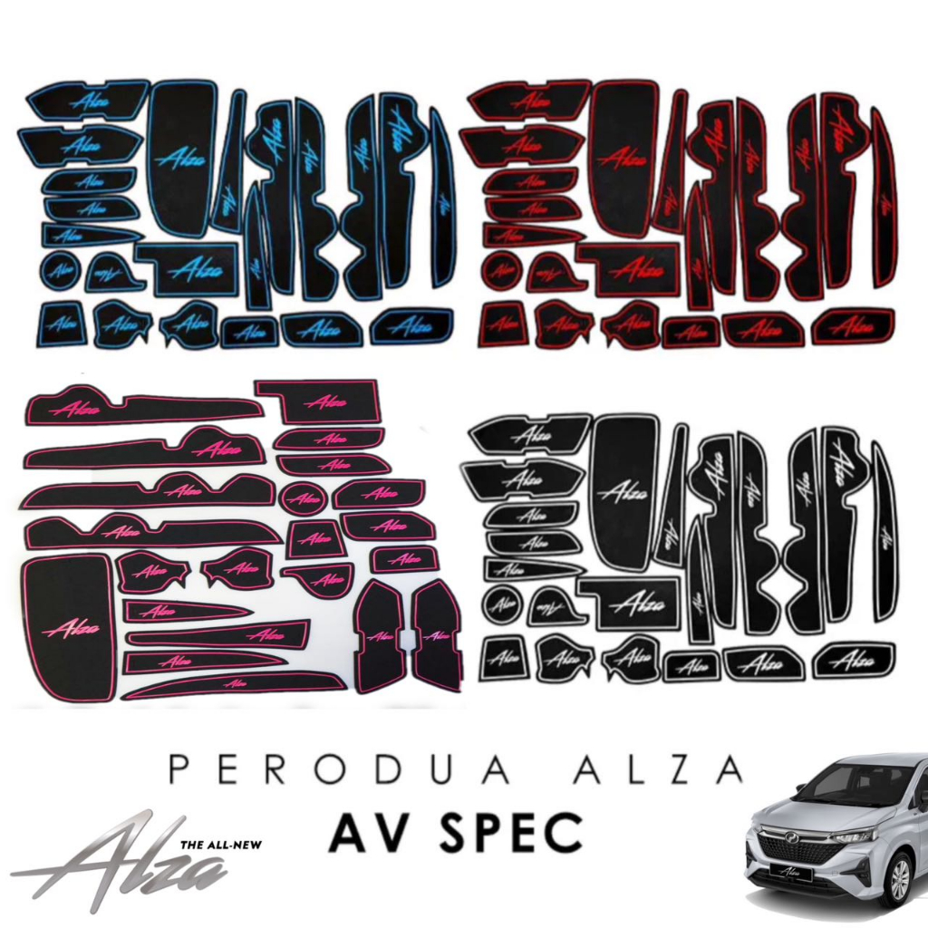 Perodua Alza 2022-2023 X & H / AV Spec Interior Slot Mat Car ...