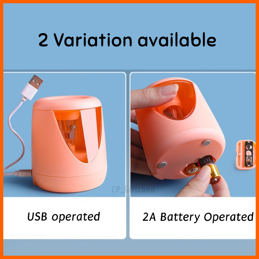 Automatic Pencil Sharpener 3sec USB Battery Electric Pencil Sharpener ...