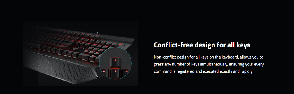 Rapoo V780S Waterproof Backlit Game Mechanical Keyboard Cable Bar ...