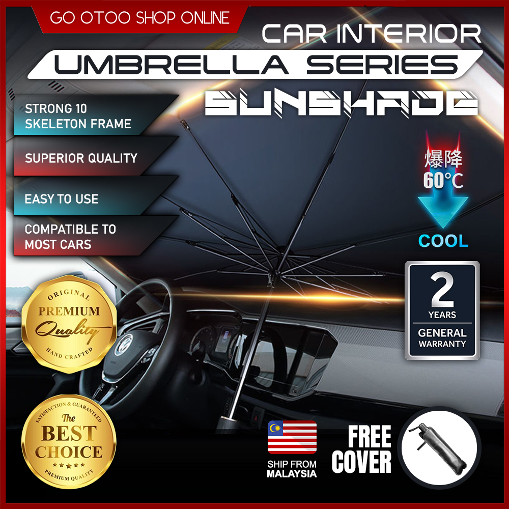 Ruhe Car Sun shade Front Windscreen UV Rays Heat Sun Visor Umbrella Car ...