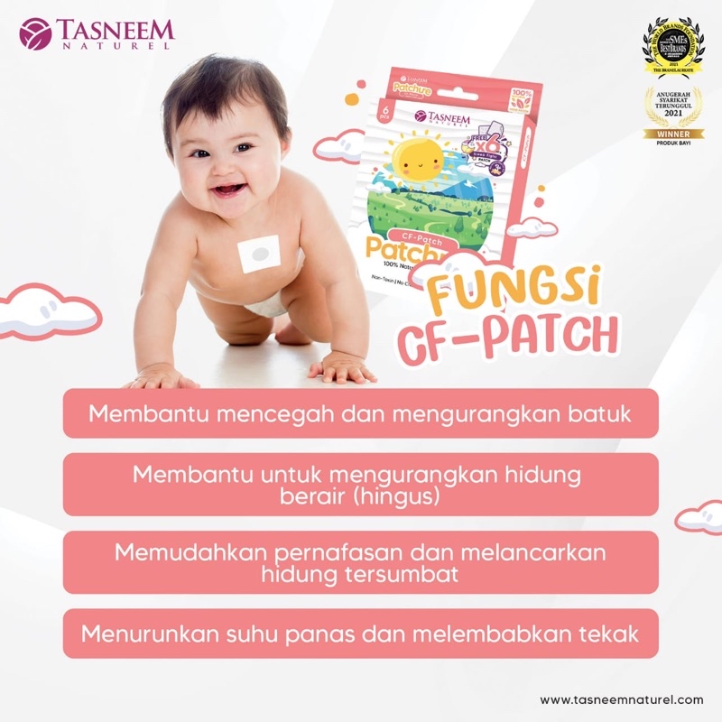 💜 Tasneem Naturel Demam Batuk Selsema Kahak Patchure Patch Cough Relief ...