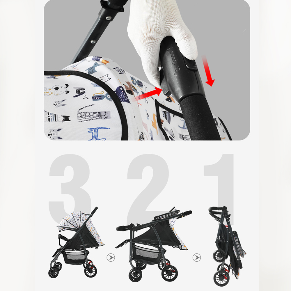 2 Way Push Elegant Baby Infant Stroller with Reversible And Adjustable ...