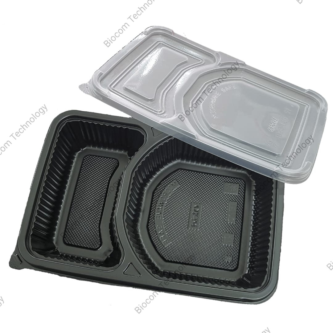 Assorted Models 50sets± Black PP 2, 3 and 4 Compartment Bento Container ...