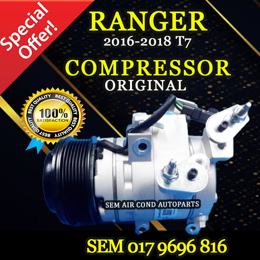 FORD RANGER 2016-2018 YEAR T7 ORIGINAL COMPRESSOR (CAR AIRCOND SYSTEM ...
