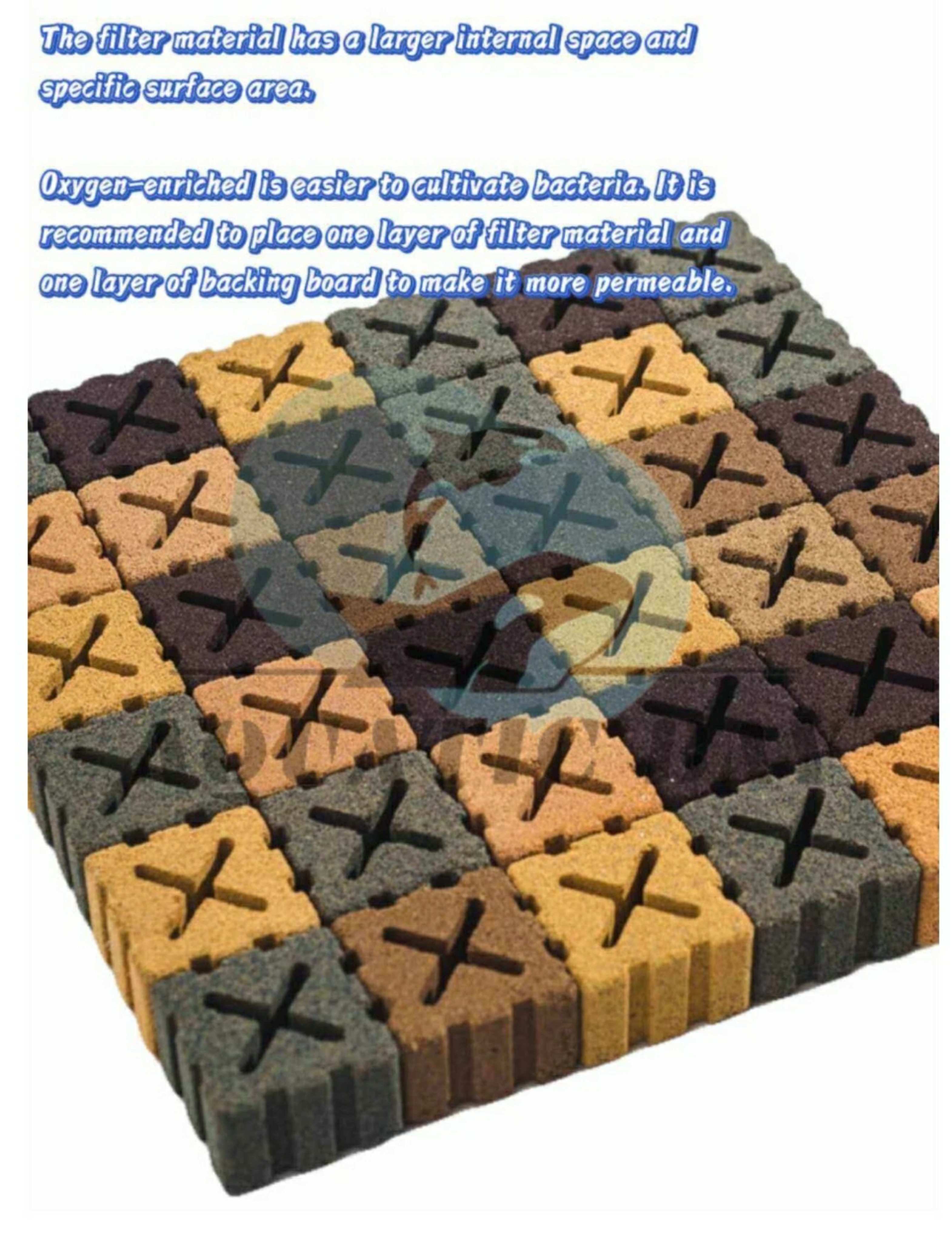 5 Color X Tech Shape Nano Bio Brick 4.5 x 4.5 x 3cm Filter Media Bio ...