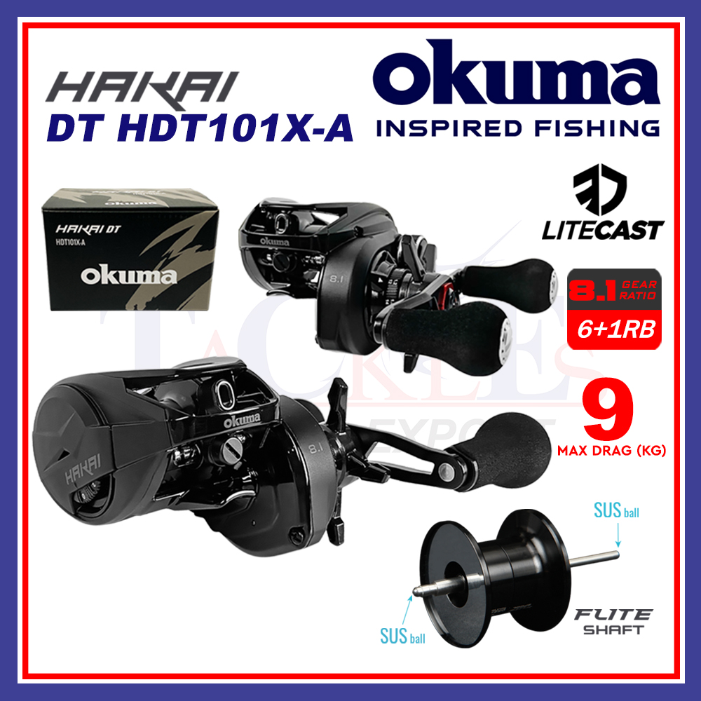 9KG Max Drag Okuma Hakai DT HDT 101X-A Left Handle Baitcasting Reel Bc  Baitcast Low Profile Reel Casting Fishing
