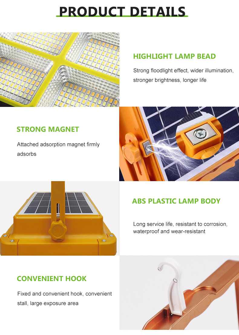 288 LED's Solar Charge Outdoor Light USB Rechargeable Waterproof Super ...