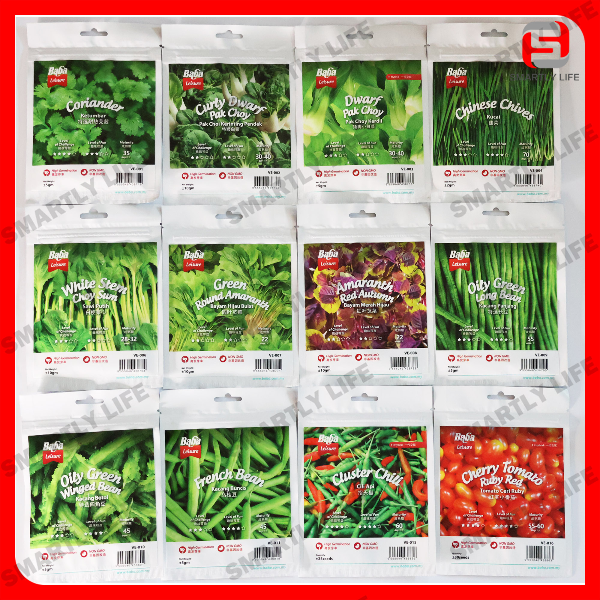 Baba Smart Grow Seed : Leafy Vegetable / Melon / Fruit Vegetable Seed ...