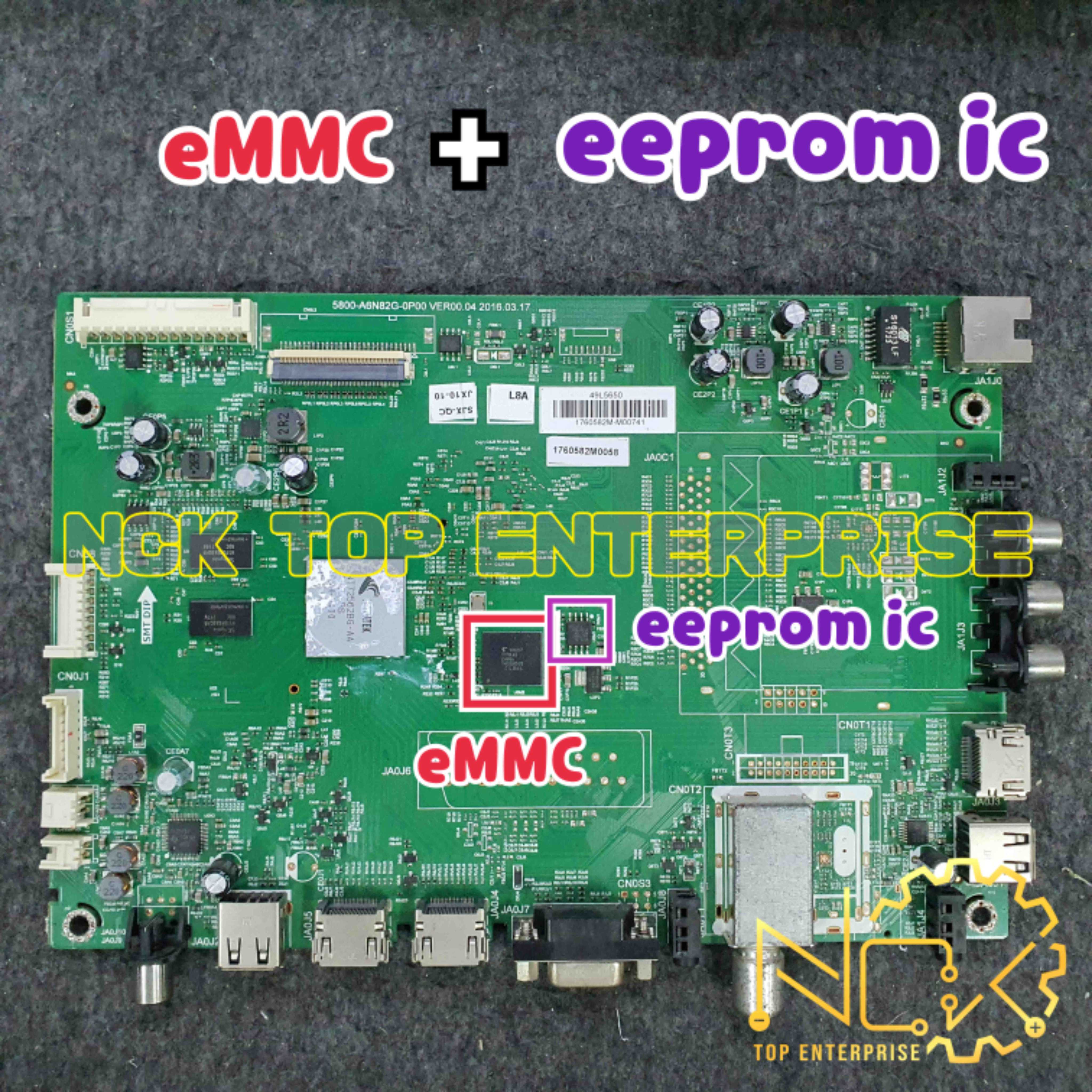 TOSHIBA 43L5650VM EEPROM / BIOS / FIRMWARE eMMC 4GB + 25Q16