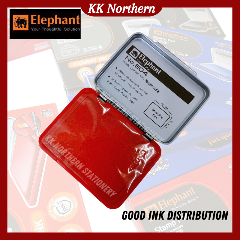 Elephant Office & Household Waterproof Stamp Pad Pigment Ink E04 E03 ...