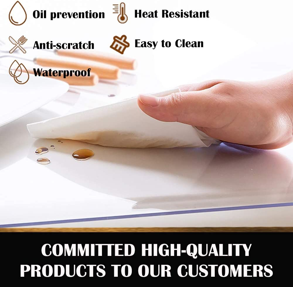 PVC Table Mat Transparent PVC Table Cover Transparent Mat Thick Version ...
