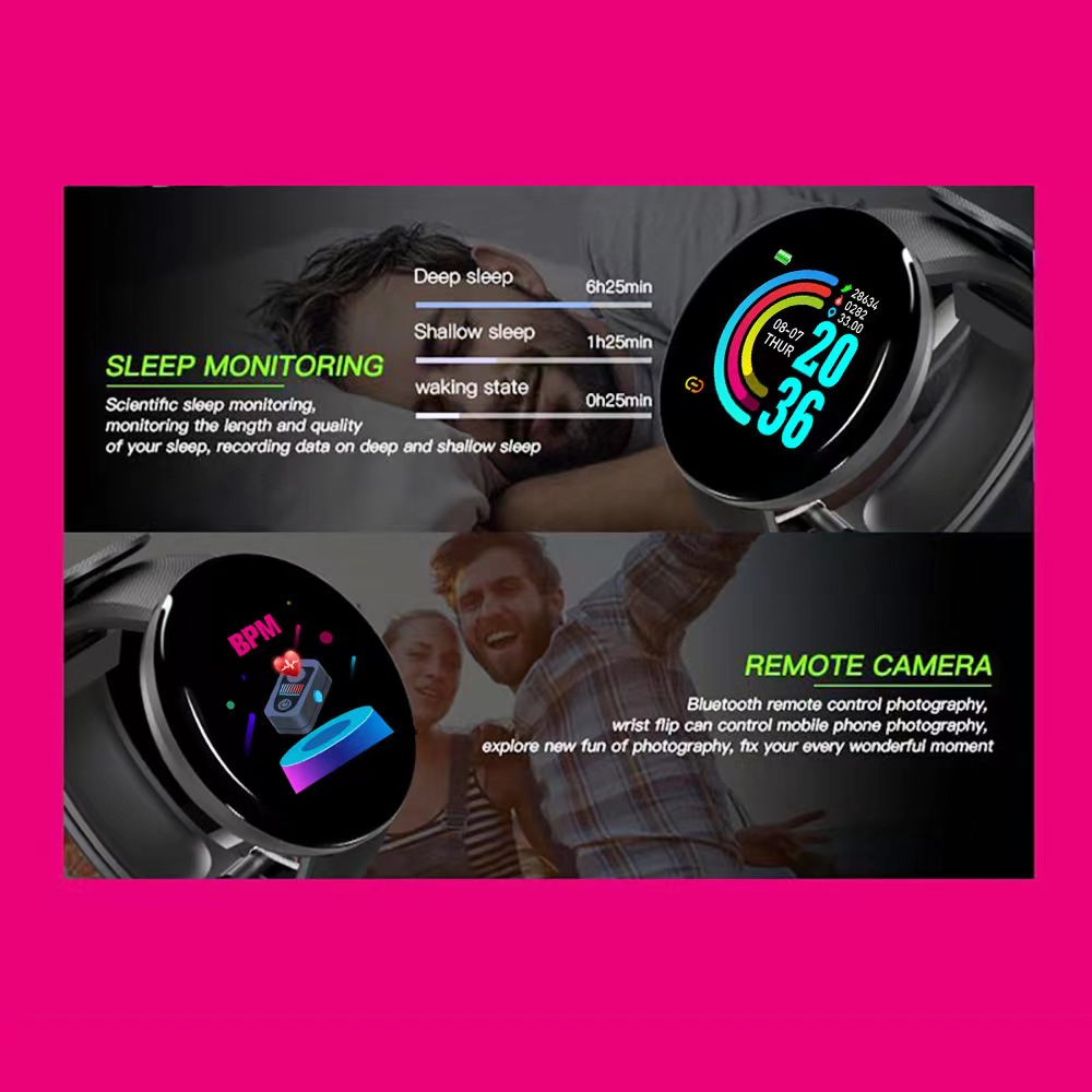 HL Original D18 Smart band Watch Heart Rate Monitor Men's Women's